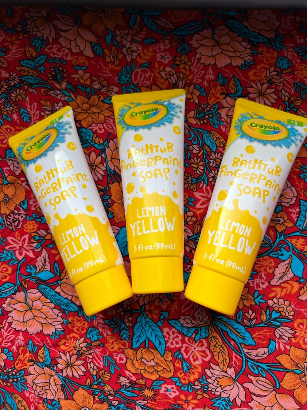 Crayola Lemon Yellow Bathtub Fingerpaint Soap Trio
